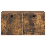 vidaXL Meuble TV mural 59 5 x 41 x 30 cm Chêne fumé Bois d'ingénierie