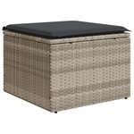 vidaXL Salon de jardin 6 Pièces avec coussins gris clair résine tressée