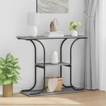 vidaXL Table console Sonoma gris 101 x 35 x 80.5 cm Bois d'ingénierie