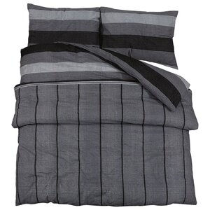 vidaXL Ensemble de housse de couette gris foncé 200x220 cm Coton