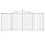 vidaXL Paniers à gabions arqués 13 Pièces 300x50x120/140 cm fer galvanisé