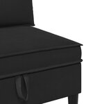 vidaXL Ensemble de meubles pour le salon 4 Pièces Noir Tissu