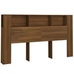 vidaXL Armoire de tête de lit Chêne marron 180x18 5x104 5 cm