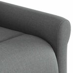 vidaXL Fauteuil inclinable de massage en tissu gris foncé