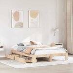 vidaXL Cadre de lit sans matelas 140x200 cm bois massif de pin