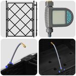 vidaXL Pots de jardin Noir 80 x 40 x 126 cm Acier