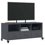 vidaXL Meuble TV anthracite 100 5x39x43 5 cm acier