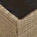 vidaXL Coffre de rangement extérieur Beige Rattan synthétique Moyen