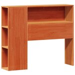 vidaXL Lit bibliothèque sans matelas cire marron 100x200 cm pin massif