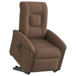 vidaXL Fauteuil inclinable électrique marron tissu