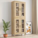 vidaXL Armoire murale suspendue Chêne sonoma 69 5x34x90 cm