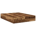 vidaXL Cadre de lit avec rangement Bois Ancien 135 x 190 cm