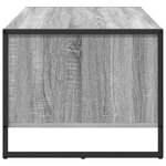 vidaXL Table basse Gris Sonoma 80 x 50 x 40 cm Bois d'ingénierie