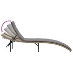vidaXL Chaises longues lot de 2 avec table beige résine tressée