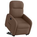 vidaXL Fauteuil inclinable électrique marron tissu