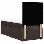 vidaXL Sommier à lattes de lit avec matelas Marron foncé 90x190 cm