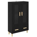 vidaXL Haut Armoire Chêne noir 70 x 31 x 115 cm Bois d'ingénierie