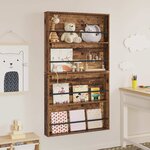 vidaXL Étagère à magazines 2 Pièces Bois ancien 80 x 12 x 70 cm