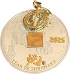 Pièce de monnaie en Argent - Cuivre 2000 Francs g 30 Millésime 2025 YEAR OF THE SNAKE