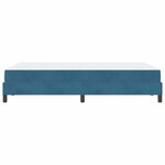 vidaXL Lit boxspring avec matelas Bleu foncé 120 x 200 cm Velours