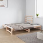 vidaXL Lit coulissant 2x(90x190) cm Bois de pin massif