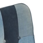 vidaXL Chaise à bascule Denim Bleu Toile patchwork