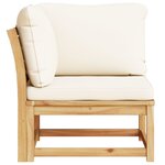 vidaXL Canapé d'angle de jardin coussins 73x73x65cm bois massif acacia