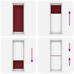 vidaXL Store plissé rouge bordeaux 70x200 cm largeur du tissu 69 4 cm