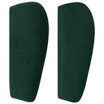 vidaXL Tête de lit avec oreilles Vert foncé 93x23x78/88 cm Velours