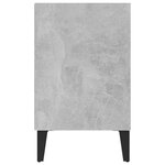 vidaXL Meuble TV avec pieds en métal Gris béton 103 5x30x50 cm