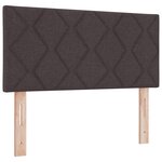 lit à ressort vidaXL avec matelas en marron foncé  100x200 cm  tissu