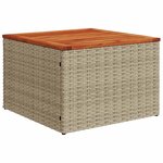 vidaXL Salon de jardin avec coussins 7Pièces mélange beige résine tressée