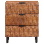 vidaXL Cabinet de chevet Marron 50 x 33 x 62 cm Bois de mangue massif