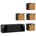 vidaXL Ensemble meuble TV 5 Pièces 100 x 30 x 30 cm Chêne noir