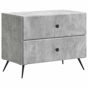 vidaXL Cabinet de chevet Gris béton 62 x 34 5 x 47 5 cm