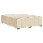 vidaXL Cadre de lit sans matelas crème 160x200 cm tissu