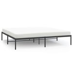 vidaXL Cadre de lit métal sans matelas noir 200x200 cm