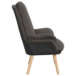 vidaXL fauteuil Gris foncé 61 x 78 x 98 cm Tissu Sherpa