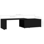 vidaXL Table basse Noir 150x50x35 cm Bois d'ingénierie