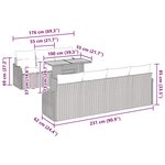 vidaXL Ensemble de canapé de jardin 8 Pièces Noir Poly rotin