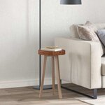 vidaXL Plateau de table Marron foncé Ø 30 x 4 cm Chêne massif