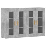 vidaXL Armoires murales 2 Pièces gris béton bois d'ingénierie