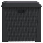 vidaXL Boîte de rangement jardin coussin de siège anthracite 125 L PP