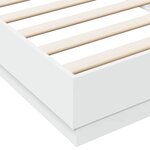 vidaXL Cadre de lit blanc 100x200 cm bois d'ingénierie