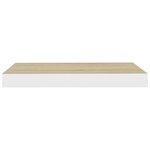 vidaXL Étagères flottantes 2 Pièces chêne et blanc 50x23x3 8 cm MDF