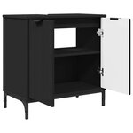 vidaXL Ensemble de mobilier de salle de bain avec tiroir 3 Pièces Noir