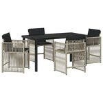 vidaXL Ensemble de salle à manger pour jardin 5 Pièces Gris clair