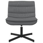 vidaXL Chaise pivotante Gris 63 x 75 x 76 cm PU