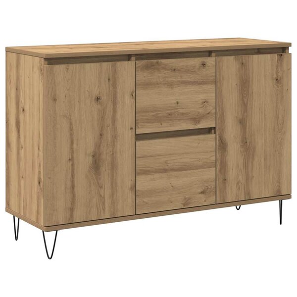 vidaXL Buffet chêne artisanal 104x35x70 cm bois d'ingénierie
