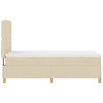 vidaXL Lit à ressort LED avec matelas Crème 90 x 190 cm tissu